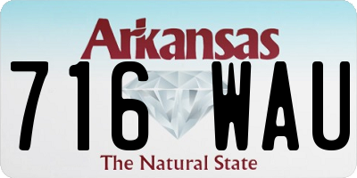 AR license plate 716WAU