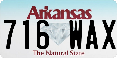 AR license plate 716WAX
