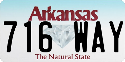 AR license plate 716WAY
