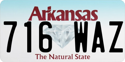 AR license plate 716WAZ