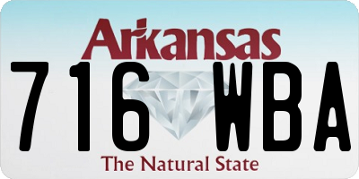 AR license plate 716WBA