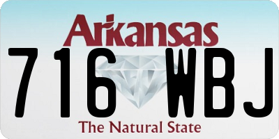 AR license plate 716WBJ