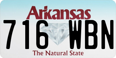 AR license plate 716WBN