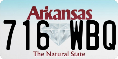 AR license plate 716WBQ
