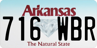 AR license plate 716WBR