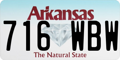 AR license plate 716WBW