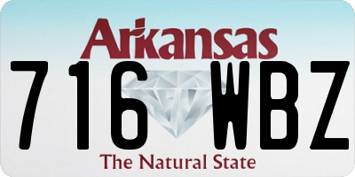 AR license plate 716WBZ