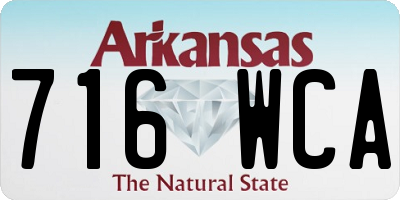 AR license plate 716WCA