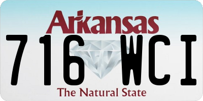 AR license plate 716WCI