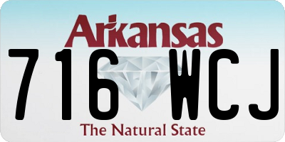 AR license plate 716WCJ