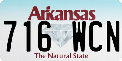 AR license plate 716WCN