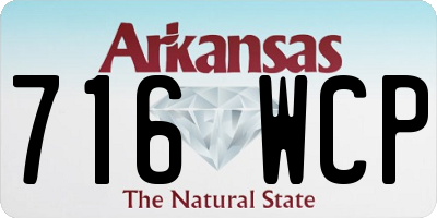 AR license plate 716WCP