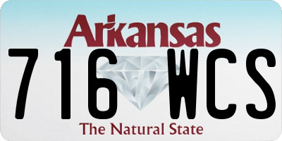 AR license plate 716WCS