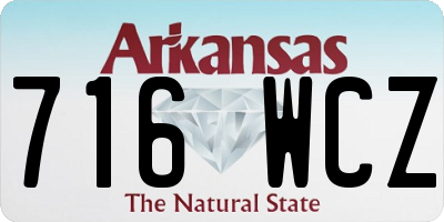 AR license plate 716WCZ