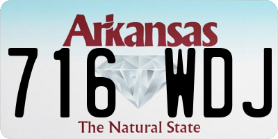 AR license plate 716WDJ