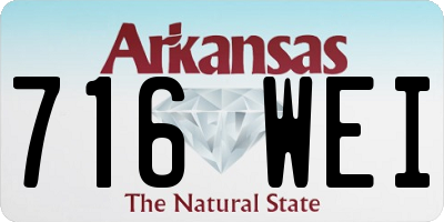 AR license plate 716WEI