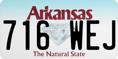 AR license plate 716WEJ