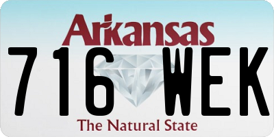 AR license plate 716WEK