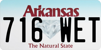 AR license plate 716WET