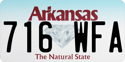 AR license plate 716WFA