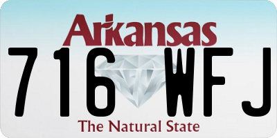 AR license plate 716WFJ