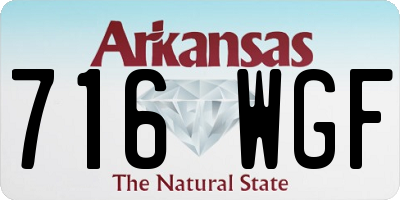 AR license plate 716WGF