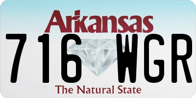 AR license plate 716WGR