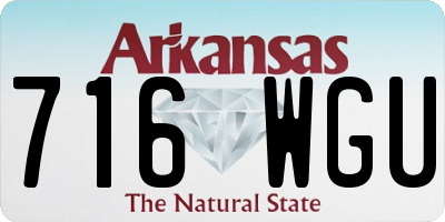 AR license plate 716WGU