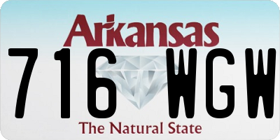 AR license plate 716WGW