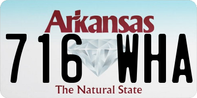 AR license plate 716WHA
