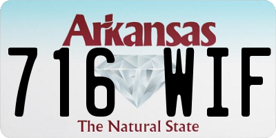 AR license plate 716WIF