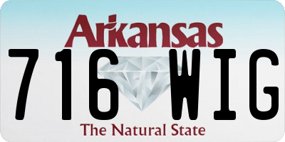 AR license plate 716WIG