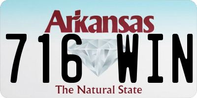 AR license plate 716WIN