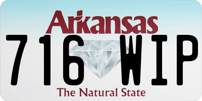 AR license plate 716WIP