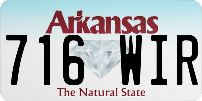 AR license plate 716WIR
