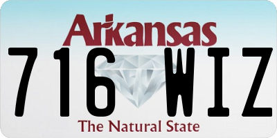 AR license plate 716WIZ