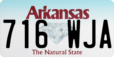 AR license plate 716WJA