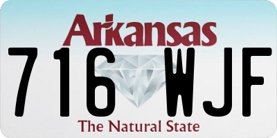 AR license plate 716WJF