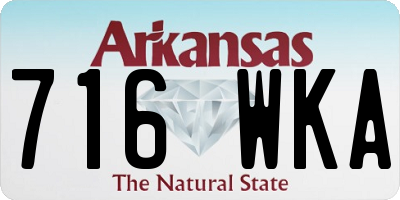 AR license plate 716WKA