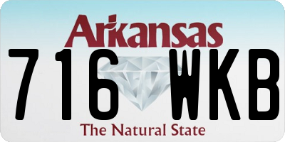 AR license plate 716WKB