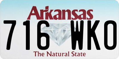 AR license plate 716WKO