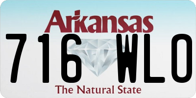 AR license plate 716WLO