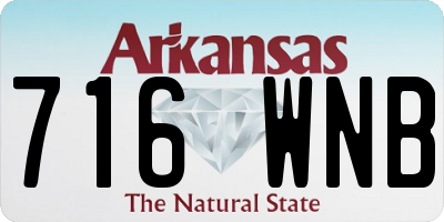 AR license plate 716WNB