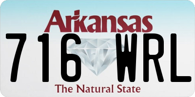 AR license plate 716WRL