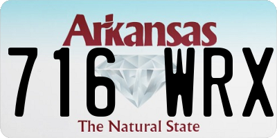 AR license plate 716WRX