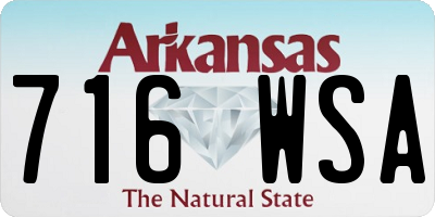 AR license plate 716WSA