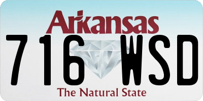 AR license plate 716WSD