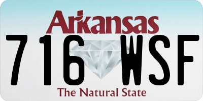 AR license plate 716WSF