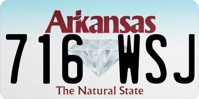 AR license plate 716WSJ