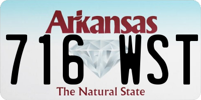 AR license plate 716WST
